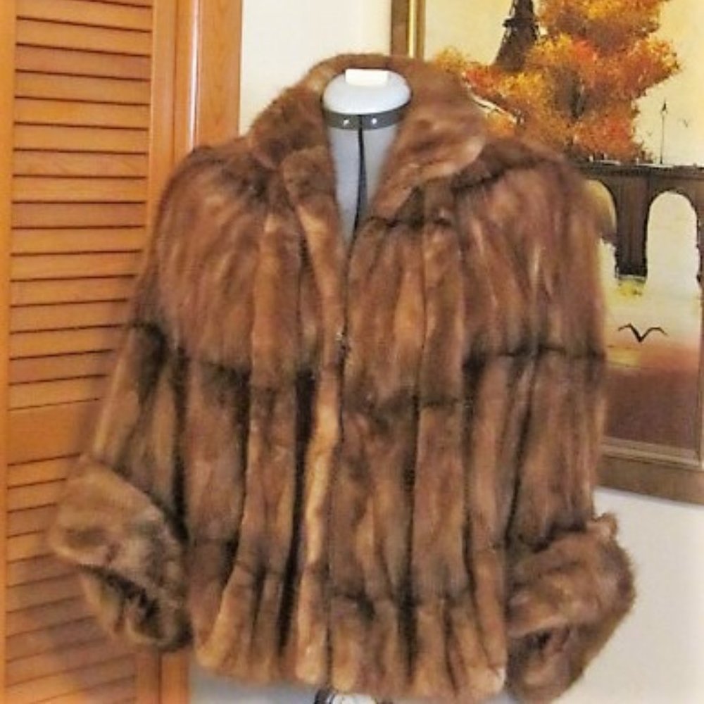 Fur Shop Stix Baer and Fuller Fur Sleeve Cape